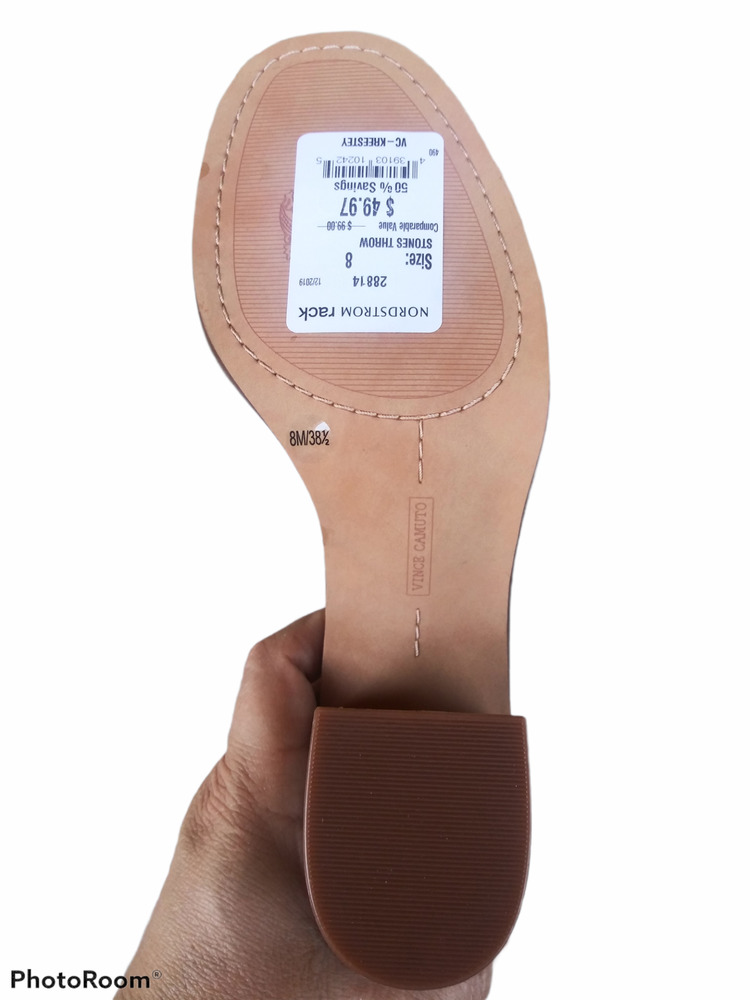 NEW!!! Vince Camuto Ankle Strap Sandal in Stones Throw Grey Women's Size… - Picture 8 of 15